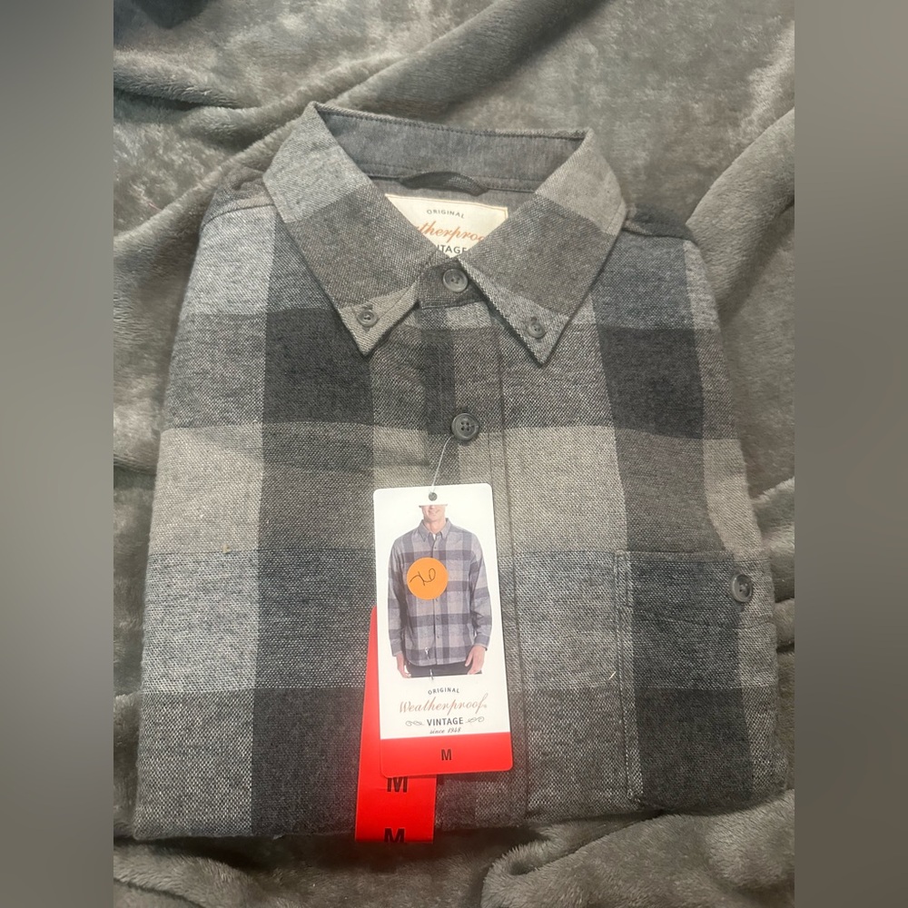 weatherproof plaid flannel shirt M nwt